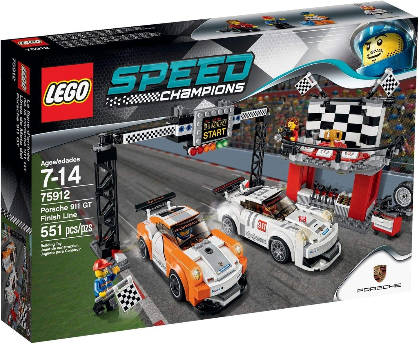 LEGO Speed Champions Porsche 911 GT Finish Line Set 75912